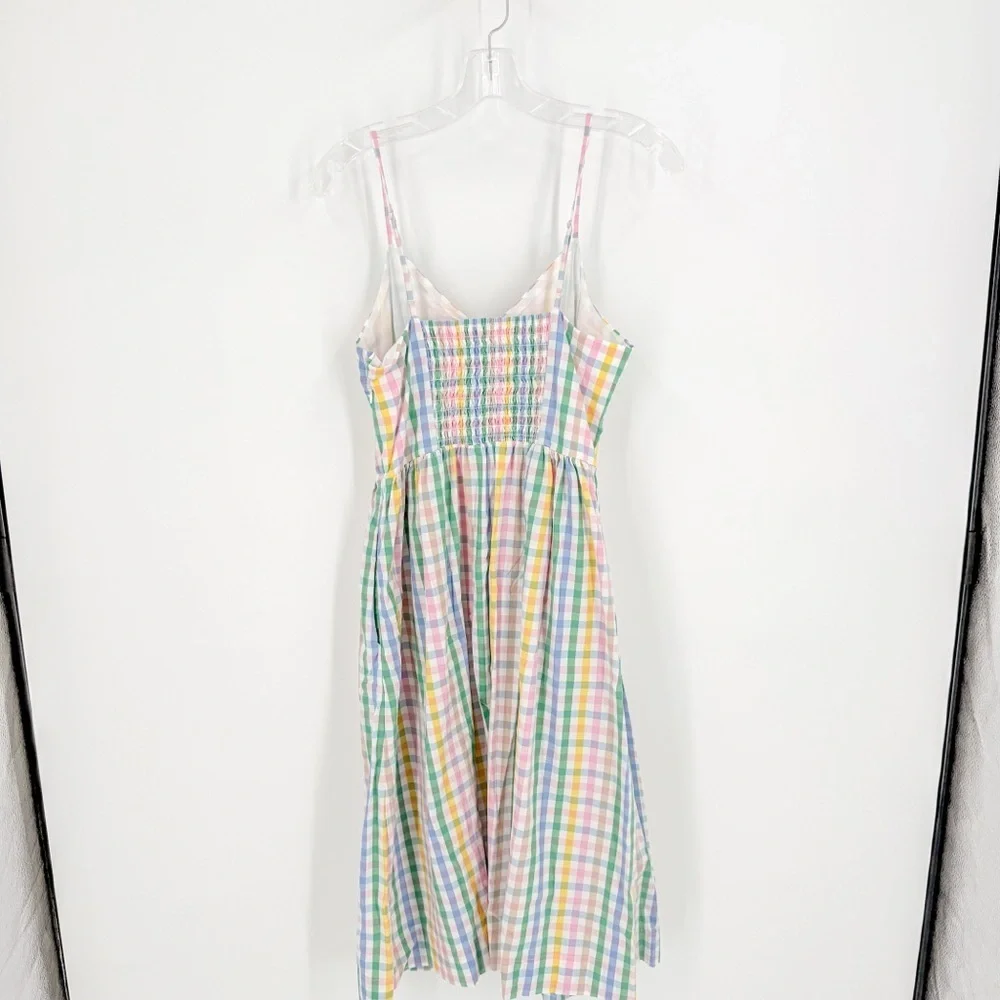 J. Crew Pastel Plaid Midi Dress